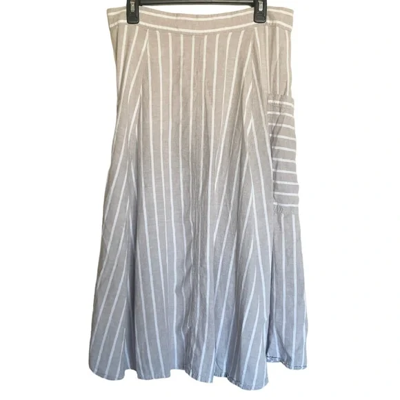 Happy X Nature Linen Blend Serene Midi Button Front Skirt - Picture 2 of 8